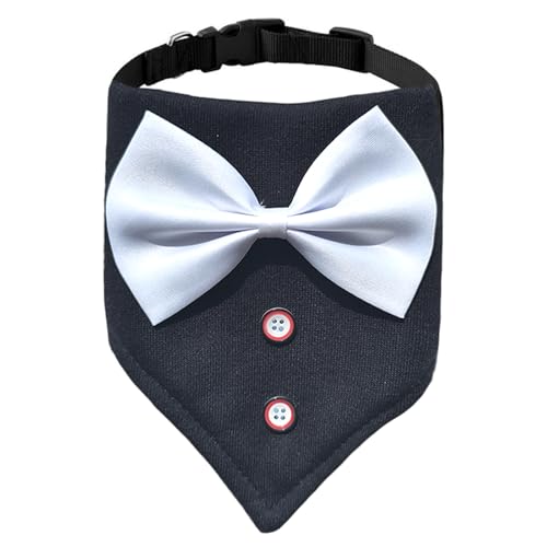 Hund Smoking Bandana Halsband, Formale Hochzeit Party Hundehalstuch mit Fliege Verstellbar Krawatte Haustier Anzug Fliege für Hunde für Party Geburtstag für Kleine Mittelgroße und Große Hunde Hund Smoking Bandana Halsband, Formale Hochzeit Party Hundehalstuch mit Fliege Verstellbar Krawatte Haustier Anzug Fliege für Hunde für Party Geburtstag für Kleine Mittelgroße und Große Hunde von Lpolkvemelh