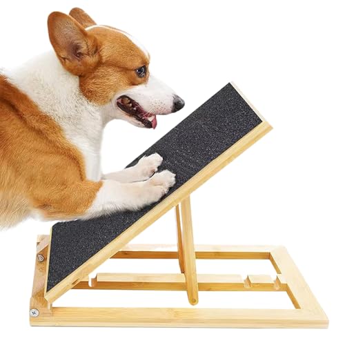 Kratzbrett Für Hunde,38x25x15cm Krallenkratzer Für Hunde Aus Holz, Faltbares Hundespielzeug Scratch Pad Für Nägel, Haustier Nagelfeilenbrett,Hundetreppe Kratzbrett Für Die Nagelpflege Von Hunden von Lpoppcx