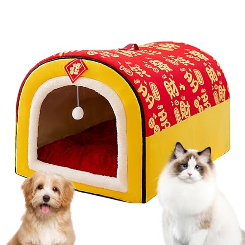Hundehütte, Haustierhütte, Katzennest, faltbares Haustierhaus, Winter-Haustierbett, warmes und gemütliches Design für kleine, mittelgroße und große Hunde, Katzen, Winter, warmes Katzennest, Hundehütte, Haustierhütte, Katzennest, faltbares Haustierhaus, Winter-Haustierbett, warmes und gemütliches Design für kleine, mittelgroße und große Hunde, Katzen, Winter, warmes Katzennest, von Lpsdssre
