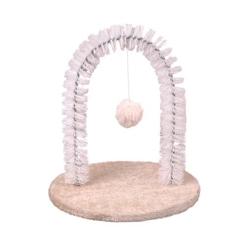 Katzengesichtskratzer, Katzenbogenpflegepinsel, Interaktiver Katzen -Self -Groomer Mit Kratzer, Kompakt, Einfaches Haarfang, 35x30x35 cm, Für Kopf -Rückenkätzchen von Lpsdssre