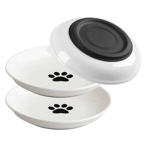 Keramik-Katzennapf mit rutschfestem Silikonboden, flacher, breiter Futter- und Wassernapf, Mehrzweck-Keramik-Futternäpfe, leicht zu reinigen, sichere Fütterung, 15 x 2,8 cm, für kleine Tiere Keramik-Katzennapf mit rutschfestem Silikonboden, flacher, breiter Futter- und Wassernapf, Mehrzweck-Keramik-Futternäpfe, leicht zu reinigen, sichere Fütterung, 15 x 2,8 cm, für kleine Tiere von Lpsdssre
