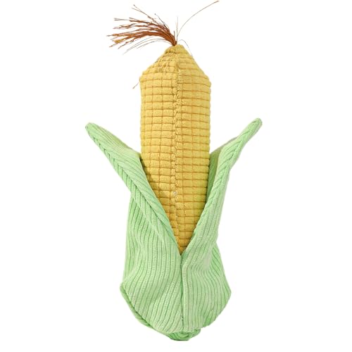 Lpsdssre Haustier-Beißspielzeug, Plüsch-Kaubegleiter, quietschendes Zahnspielzeug, sichere und ungiftige Materialien, buntes Plüsch, ansprechendes Mais-Design, 21 x 7 cm, für Hunde von Lpsdssre