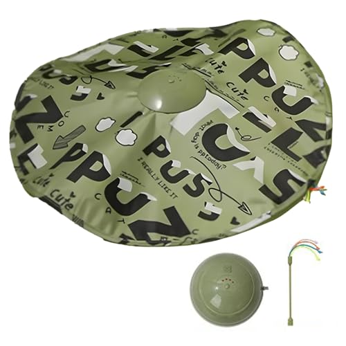 Lpsdssre Interaktives Katzenspielzeug, Federspielzeug, automatisch Kätzchen T-Oy, USB-wiederaufladbar, Bodenverbrauch, 58x58x9,5 cm, zum Kratzen von Neckjagdstimulation von Lpsdssre