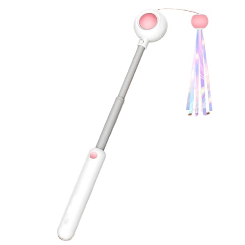 Lpsdssre Katzenfederspielzeug, Andiker -Katzen Teaser -Stick, Einziehbarer Katzenstab Mit Ersatzkopf, Leicht, Kompakt, 5x4x21,4 cm, Für Das Wohnzimmer Im Freien Im Freien Reiseübungen von Lpsdssre