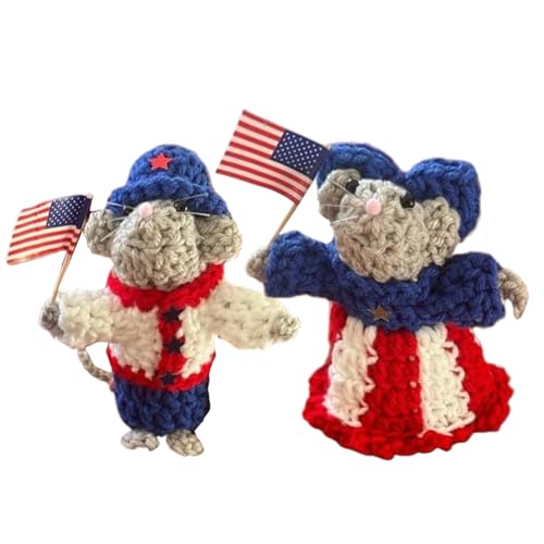 Lpsdssre Patriotisches M- -Paar für und Mädchen, lustig, gestrickt, positiv, M- -Puppe, gehäkeltes Stofftier, kompakt, einfach zu präsentieren, 10 x 6 x 12 cm, für Männer und Frauen Lpsdssre Patriotisches M- -Paar für und Mädchen, lustig, gestrickt, positiv, M- -Puppe, gehäkeltes Stofftier, kompakt, einfach zu präsentieren, 10 x 6 x 12 cm, für Männer und Frauen von Lpsdssre