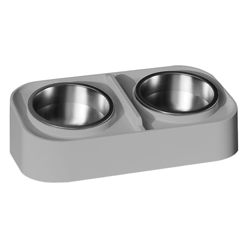 Pet Double Bowl Food Feeder, Cat Food Bowl, Welpen -Fütterungsset, Mehrzweckgebrauch, einfach zu reinigen, 36x19,5 x 9,5 cm, für Travel Apartment City Living Pet Double Bowl Food Feeder, Cat Food Bowl, Welpen -Fütterungsset, Mehrzweckgebrauch, einfach zu reinigen, 36x19,5 x 9,5 cm, für Travel Apartment City Living von Lpsdssre