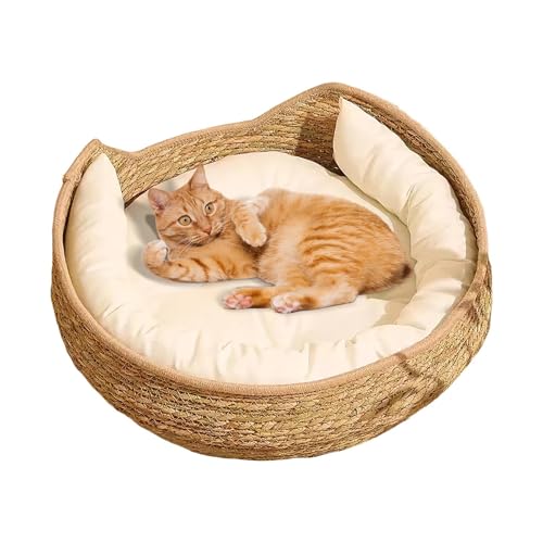Webenkatzennester, Mehrzweck, 35x35x13cm/13.78x13.78x5,12 Zoll, Nest -Katzenbett, gewebtes Haustierbett, stilvolles Design, für Puppy Dog Kätzchen von Lpsdssre