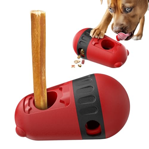 Lrocotanc Snackball Hund – Futterball für Hunde mit Snackstab-Halterung – Leckerli-Spender für kleine, mittlere und große Hunde – Fördert gesunde Essgewohnheiten (Rot) von Lrocotanc