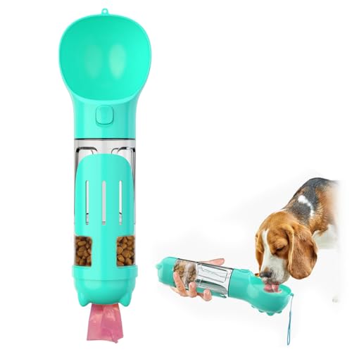 Tragbare Hundetrinkflasche – Trinkflasche Hunde für unterwegs – Trinkflasche für Haustiere, ideal für Reisen und Spaziergänge, 500 ml, mit Kotbeutelspender von Lrocotanc