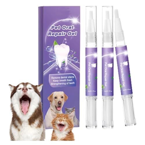 Lrxinki Gel füR Die Mundpflege Von Haustieren, Pet Oral Repair Gel, Beseitigen Sie Mundgeruch, Gel Erfahrungen, BekäMpfen Sie Zahnstein, Ohne ZäHneputzen (3 Stück) von Lrxinki