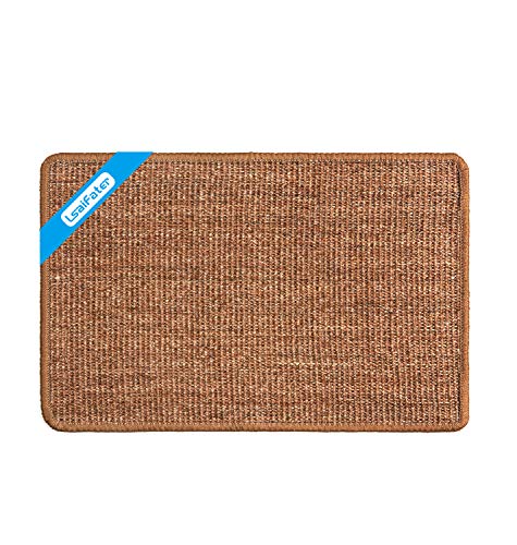 LSAIFATER Kratzmatte für Katzen, natürliche Sisalmatte, schützt Teppiche und Sofas (60x40cm, Braun) von LSAIFATER