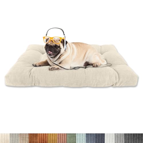 Lsjoaw Orthopädisches Hundebett 135x110x15cm Cordstoff Dog Bed Kleine Hundesofa Plüsch Hundekissen Grosse Hunde Hundecouch rutschfest Unterseite Mittelgroße Hundekörbchen Weiß Lsjoaw Orthopädisches Hundebett 135x110x15cm Cordstoff Dog Bed Kleine Hundesofa Plüsch Hundekissen Grosse Hunde Hundecouch rutschfest Unterseite Mittelgroße Hundekörbchen Weiß von Lsjoaw