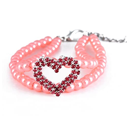 LtuPet 2 Reihen Diamant Hund Katze Perlen Halsband mit verstellbarem Band Charm für kleine Hunde Mädchen Welpen LtuPet 2 Reihen Diamant Hund Katze Perlen Halsband mit verstellbarem Band Charm für kleine Hunde Mädchen Welpen von LtuzPet