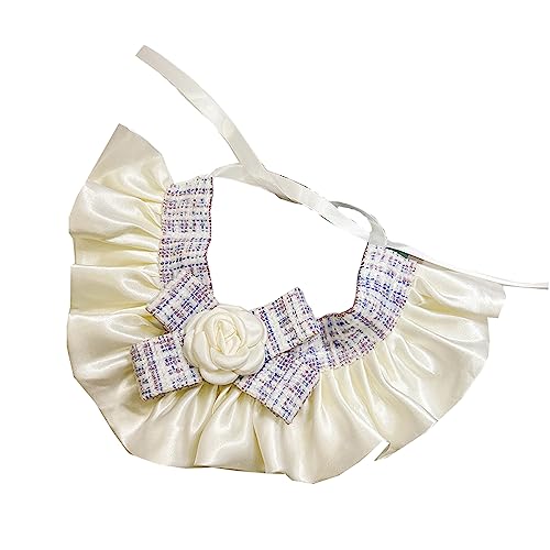 LtuzPet Haustier Dekoration Haustier Lätzchen Kamelie Haustier Halsband Katze Hals Hund Mundschal Spitze Haustier Haustier Haustier Lätzchen Dekoration Katze Hund Fliege Ornament (S, Lila) von LtuzPet