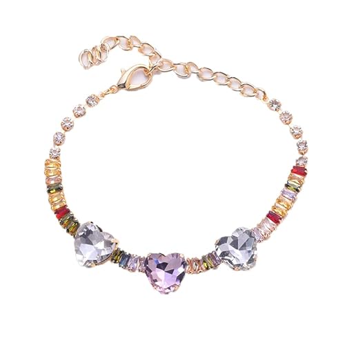 LtuzPet Haustier Strass Halsband Bling Hund Kristall Halsbänder Katze Hals Kette Herz Form Strass Hundehalsband von LtuzPet