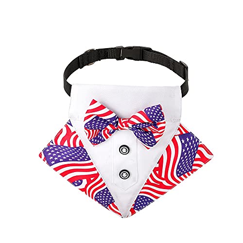 LtuzPet Hunde-Smoking-Halstuch, Halsband mit Schleife, Dreieck-Lätzchen, verstellbares Halsband für Haustiere, Jungen oder Mädchen, Geschenk von LtuzPet