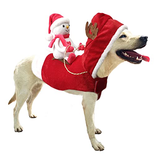 LtuzPet Hunde-Weihnachtskostüm für Haustiere, Weihnachtsmann, Weihnachtsmann, Hund, Haustierkleidung für kleine, mittelgroße und große Hunde und Katzen von LtuzPet