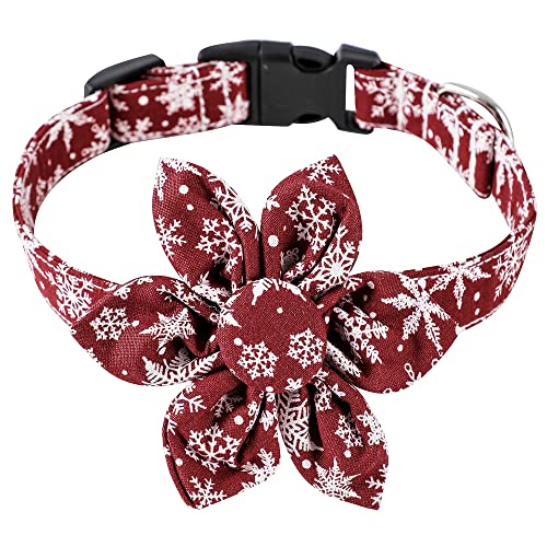 LtuzPet Hundehalsband mit Blume, verstellbar, abnehmbar, florales Haustierhalsband, Geschenk für Jungen, Mädchen, Haustiere von LtuzPet
