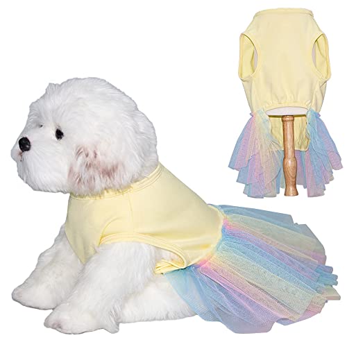 LtuzPet Hundehemd Kleid Gaze Tutu Weste Bekleidung Rock Kleidung Haustier Welpen Prinzessin Kleidung für Hunde und Katzen von LtuzPet