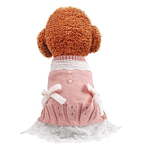 LtuzPet Hundepullover Kleid Pullover Strickwaren Warm Mädchen Haustier Mantel Hund Prinzessin Kleid Katze Gaze Kleid von LtuzPet