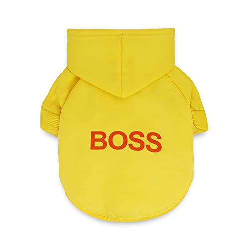 LtuzPet Hund Hoodie Boss Druck Hund Pullover Weiche Fleece Haustier Kleidung Warme Hund Jacke Mantel LtuzPet Hund Hoodie Boss Druck Hund Pullover Weiche Fleece Haustier Kleidung Warme Hund Jacke Mantel von LtuzPet