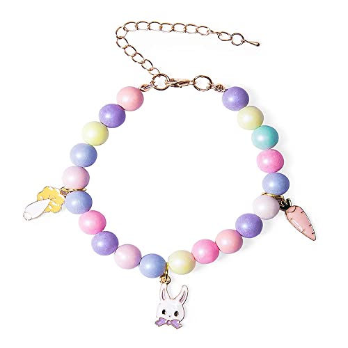 LtuzPet Macron Beads Hundehalsband Halskette Schmuck Perlen Halskette Halsband mit Anhänger für kleine Mädchen Hunde Welpen LtuzPet Macron Beads Hundehalsband Halskette Schmuck Perlen Halskette Halsband mit Anhänger für kleine Mädchen Hunde Welpen von LtuzPet