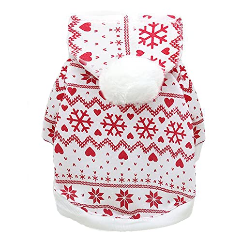 LtuzPet Pet Custumes Hundepullover Katzen-Sweatshirt mit Hut Weihnachten Haustier Pullover oder kleine Katzen Hunde von LtuzPet