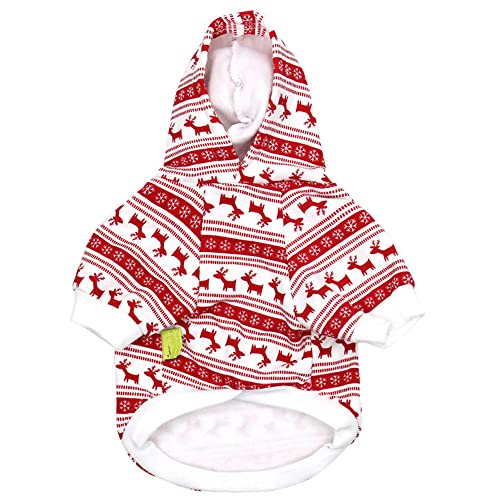 LtuzPet Pet Custumes Hundepullover Katzen-Sweatshirt mit Hut Weihnachten Haustier Pullover oder kleine Katzen Hunde von LtuzPet