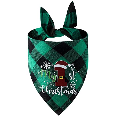 LtuzPet Stilvolle Plaid Hund Weihnachten Bandanas Schal Lätzchen Katze Hund Halstuch Hund Dreieck Lätzchen Schal für Mädchen Junge Geschenk von LtuzPet