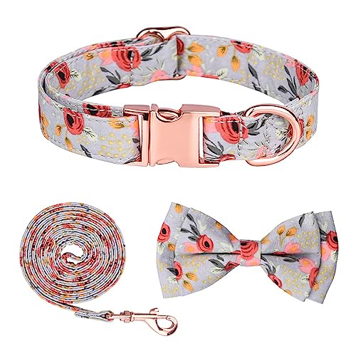 LtuzPet Verstellbares Haustier Halsband Reine Baumwolle Atmungsaktiv Hundehalsband Zou Ju Bedrucktes Halsband Katzen Hunde Frühling Sommer Saison Hundehalsband (L, Grün-03) von LtuzPet