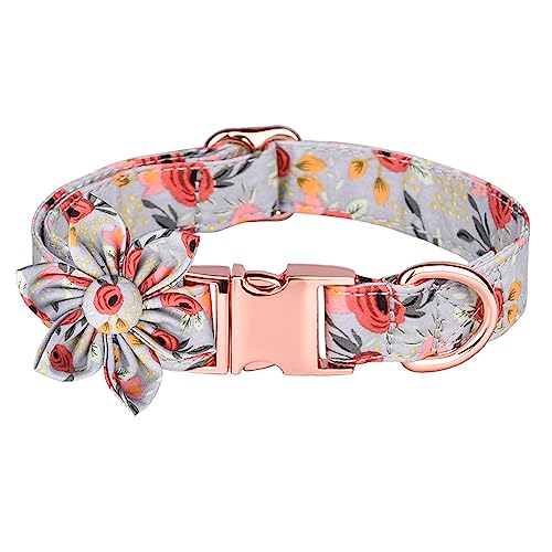 LtuzPet Verstellbares Haustier Halsband Reine Baumwolle Atmungsaktiv Hundehalsband Zou Ju Bedrucktes Halsband Katzen Hunde Frühling Sommer Saison Hundehalsband (M, Grün-02) von LtuzPet