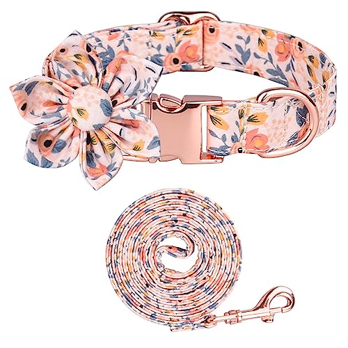 LtuzPet Verstellbares Haustier Halsband Reine Baumwolle Atmungsaktiv Hundehalsband Zou Ju Bedrucktes Halsband Katzen Hunde Frühling Sommer Saison Hundehalsband (M, orange-03) von LtuzPet