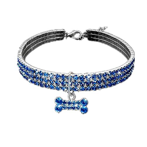 LtuzPet Verstellbares Hundehalsband mit Diamanten, elastischer Kristallknochen-Anhänger für Katze, Hund, Halskette, Schmuckzubehör LtuzPet Verstellbares Hundehalsband mit Diamanten, elastischer Kristallknochen-Anhänger für Katze, Hund, Halskette, Schmuckzubehör von LtuzPet