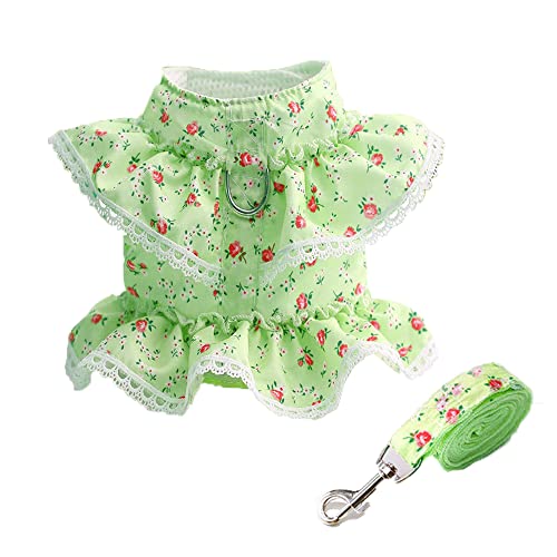 LtuzPet Vintage-Hundekleid mit Blumenmuster, mit Leine, Hundegeschirr, Kleid, Leine, Set für Welpen, Katzen, Kaninchen, Kleider mit D-Ring LtuzPet Vintage-Hundekleid mit Blumenmuster, mit Leine, Hundegeschirr, Kleid, Leine, Set für Welpen, Katzen, Kaninchen, Kleider mit D-Ring von LtuzPet