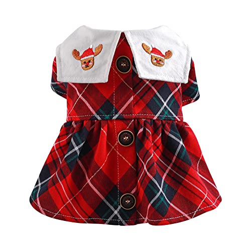LtuzPet Vintage Plaid Hundekleid Rock Hund Pullover Katze Kleid Kleidung für Welpen Kätzchen Kleine Mittel Haustiere LtuzPet Vintage Plaid Hundekleid Rock Hund Pullover Katze Kleid Kleidung für Welpen Kätzchen Kleine Mittel Haustiere von LtuzPet