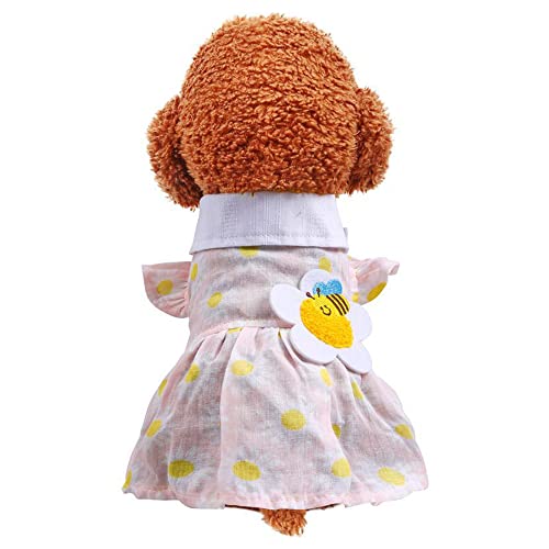 LtuzPet Vintage Sommer Kätzchen Welpen Kleid Haustier Hund Kleid Blumen Sommer Kleidung Outfit für Mädchen Haustiere von LtuzPet