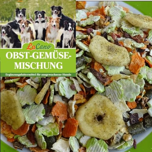 10 kg LuCano Hunde Barf Ergänzungsfutter Obst + Gemüseflocken für ausgewachsene Hunde | ohne Zuzsatz von Gluten und Getreide | Gemüse Hund Hundefutter Barf Hundeflocken von LuCano