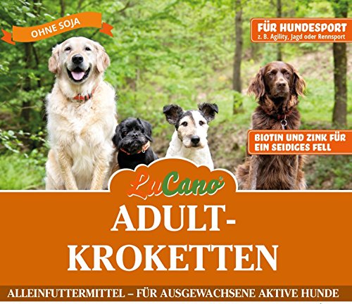 LuCano 15 kg Adult Hunde Trockenfutter - Soja frei | mit Biotin und Zink für Sein seidiges Fell | für aktive Hunde | Hundefutter von LuCano