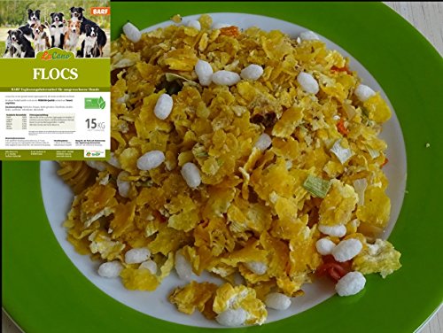 LuCano 15 kg Flocs | mit Maisflocken, Reispops, Gemüse, Nudeln usw. | Barf Flocken Mix Ergänzung | Ergänzungsfutter Mixer | Flocken-Mixer Hundefutter Hundeflocken Barfflocken mit Gemüseflocken… von LuCano