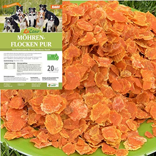 LuCano Möhrenflocken pur | aufgeschlossene, hochverdauliche Karottenflocken/Gemüseflocken auch für Hunde (20 kg) von LuCano