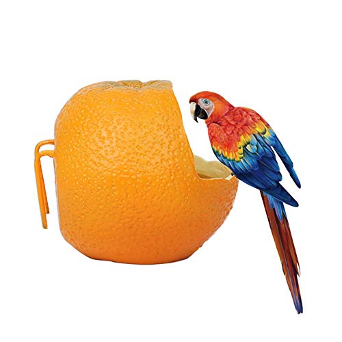 Vogelfutterspender, Papageien-Futterbecher, Futterbehälter for Papageienvögel, Hamster, Hängenapf for Käfig, orangefarben/1405 Vogelfutterspender, Papageien-Futterbecher, Futterbehälter for Papageienvögel, Hamster, Hängenapf for Käfig, orangefarben/1405 von LuGez