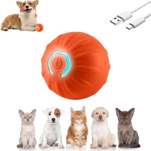 LuGirlre Interaktives Katzenspielzeug, Rollball, Hundeball, 2025, verbesserter automatischer Katzenball, Hundespielzeug, interaktiv, intelligent, automatisch bewegliches Hundespielzeug, 360° LuGirlre Interaktives Katzenspielzeug, Rollball, Hundeball, 2025, verbesserter automatischer Katzenball, Hundespielzeug, interaktiv, intelligent, automatisch bewegliches Hundespielzeug, 360° von LuGirlre