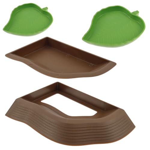 Reptilien-Rampen-Wassernapf-Set, Schildkröten-Einweichschale, Eidechsen-Badepool, Schildkrötenfutter, Schlangenlebensraum, rutschfest, dekoratives Reptilien-Futterzubehör für Spinne, Gecko, Chamäleon Reptilien-Rampen-Wassernapf-Set, Schildkröten-Einweichschale, Eidechsen-Badepool, Schildkrötenfutter, Schlangenlebensraum, rutschfest, dekoratives Reptilien-Futterzubehör für Spinne, Gecko, Chamäleon von LuLobtg