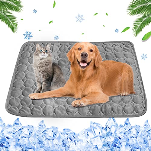 LuLuanping Kühlmatte für Hunde, 70×55cm Pet Cooling Mat, Matten, Grosse Besser Verschleißfest Hundematte, Waschbar, Komfortabel kühlende Haustier Matte Geeignet für Kleine Katzen und Hunde (Grau) LuLuanping Kühlmatte für Hunde, 70×55cm Pet Cooling Mat, Matten, Grosse Besser Verschleißfest Hundematte, Waschbar, Komfortabel kühlende Haustier Matte Geeignet für Kleine Katzen und Hunde (Grau) von LuLuanping