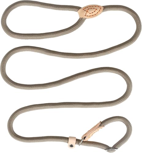 Luabue 1,5 m Hundeleine für kleine und mittelgroße Hunde, beige, Nylon, mit Schnalle und verstellbarer Länge von Luabue