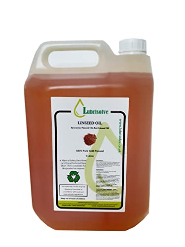 Lubrisolve Linseed Oil 100% Pure, Cold Pressed Linseed Oil 5 litres von Lubrisolve