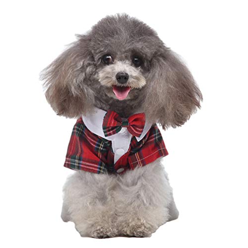LucaSng Haustier Party Hund Kleidung Stilvolle Anzug Fliege Kostüm, Mantel Apparel, Hochzeit Shirt Formellen Smoking mit Krawatte Anzug Mantel (Stil 13, XL) von LucaSng