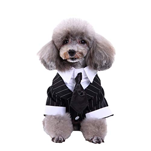 LucaSng Haustier Party Hund Kleidung Stilvolle Anzug Fliege Kostüm, Mantel Apparel, Hochzeit Shirt Formellen Smoking mit Krawatte Anzug Mantel (Stil 7, M) von LucaSng