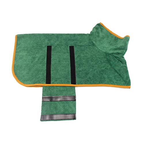 Lucaser Handtuch für Hunde, Hundemantel, Mikrofaser, sehr saugfähig, für Hunde und Katzen, Größe M, Grün von Lucaser