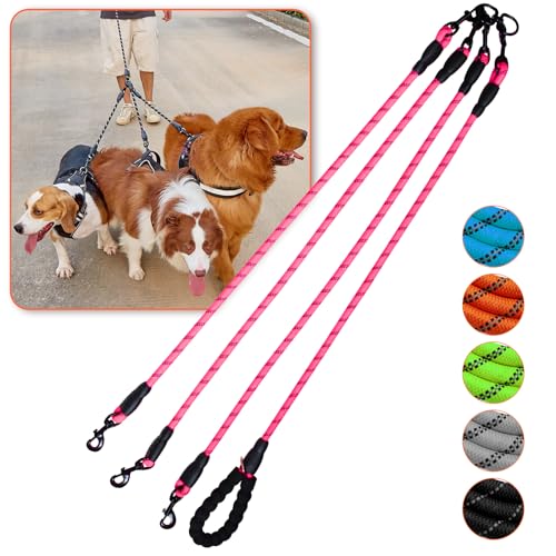 Dreifach-Hundeleine, 3-Wege-Hundeleine, kein Verheddern, 360° drehbar, kein Verheddern, für 3 Hunde, reflektierend, für große, mittelgroße und kleine Hunde Dreifach-Hundeleine, 3-Wege-Hundeleine, kein Verheddern, 360° drehbar, kein Verheddern, für 3 Hunde, reflektierend, für große, mittelgroße und kleine Hunde von Luck Dawn